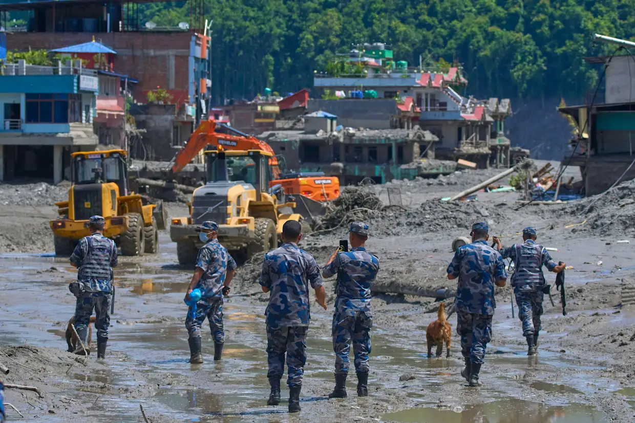 9 news Australia covers Bhotekoshi flood 2083 with Nepal Film Production