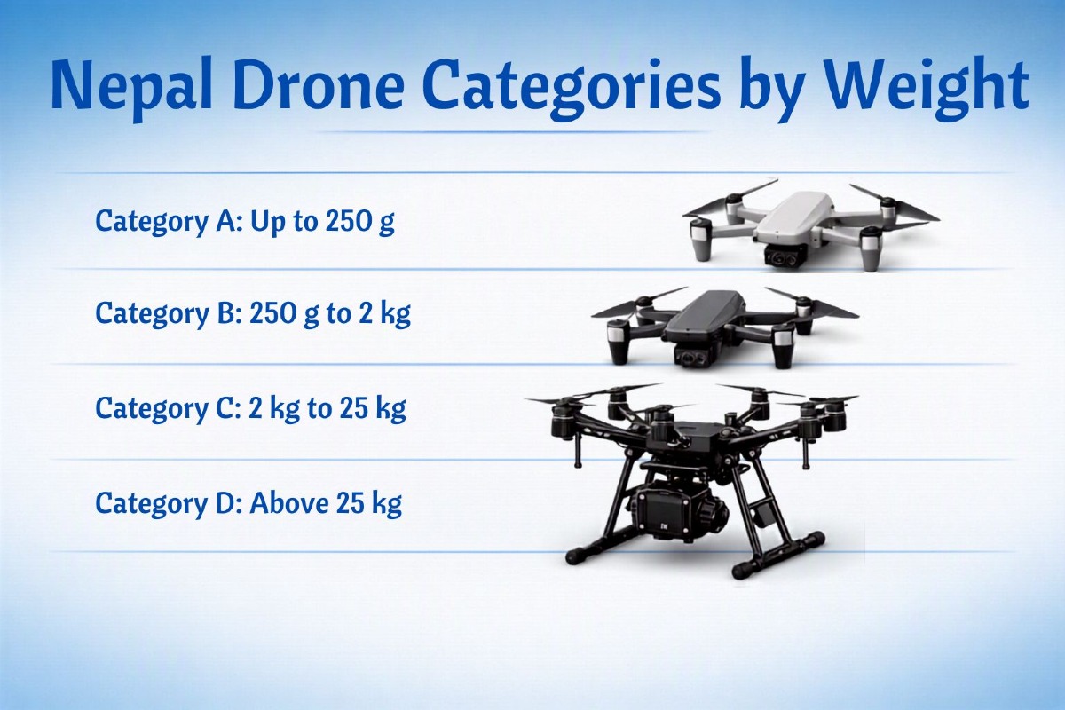 Drone Category for Registration in Nepal: Category A, B, C & D Explained