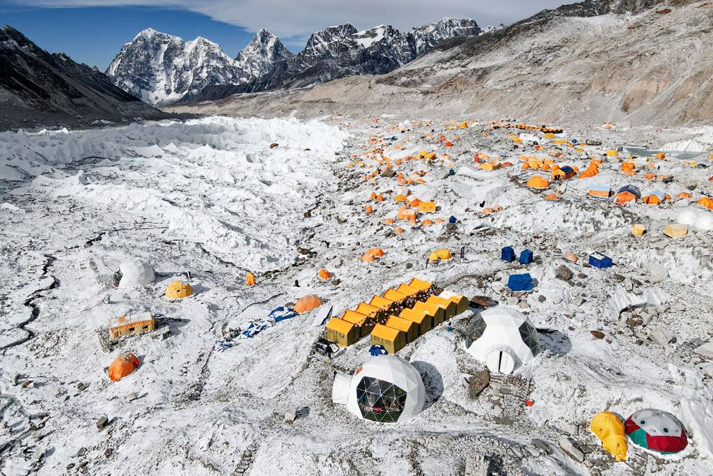 Filming in Everest